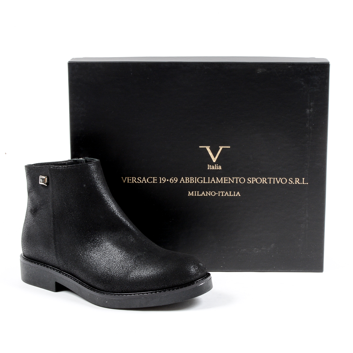 V 1969 Italia Stivaletto da donna nero TILLY