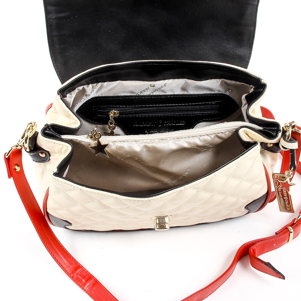 Borsa a mano da donna Andrew Charles Beige DOMINIQUE