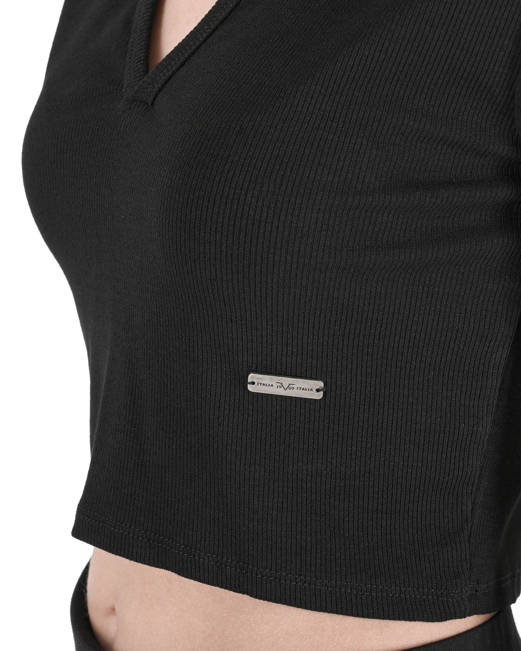 19V69 Italia Top corto da donna CLOE NERO