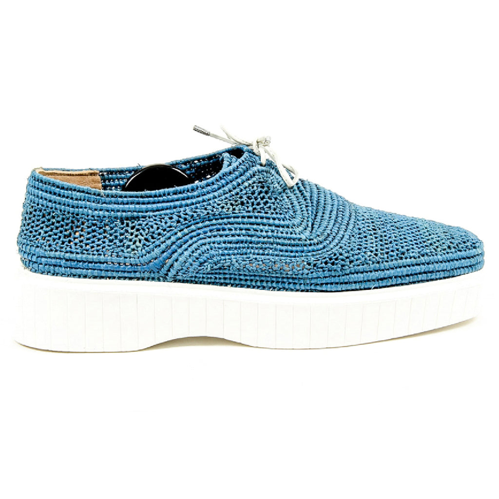 Sneaker da donna Robert Clergerie Paris POCO PAILLE BLEU DBL POUDRE