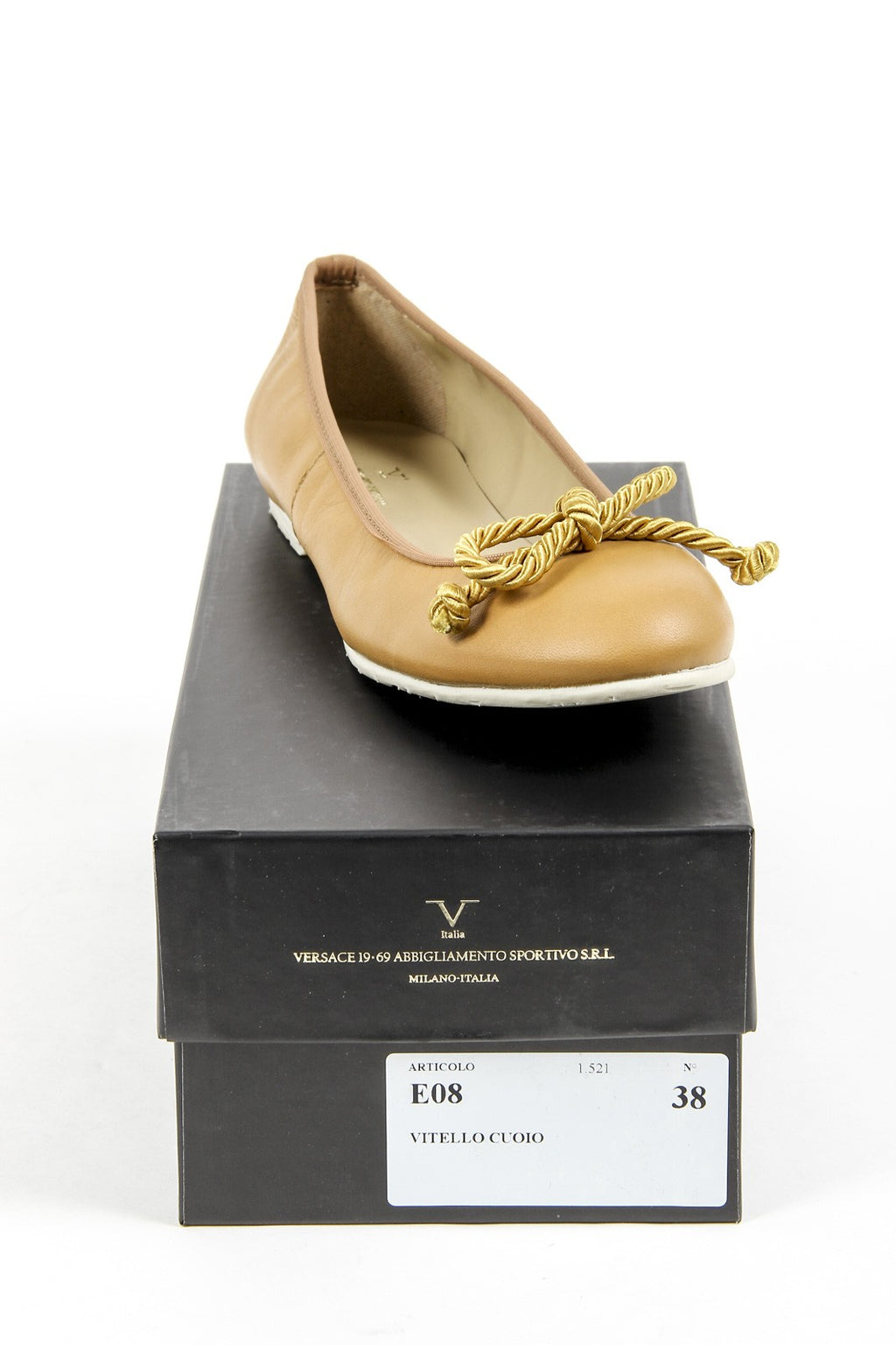 V 1969 Italia Ballerina da donna E08 VITELLO CUOIO
