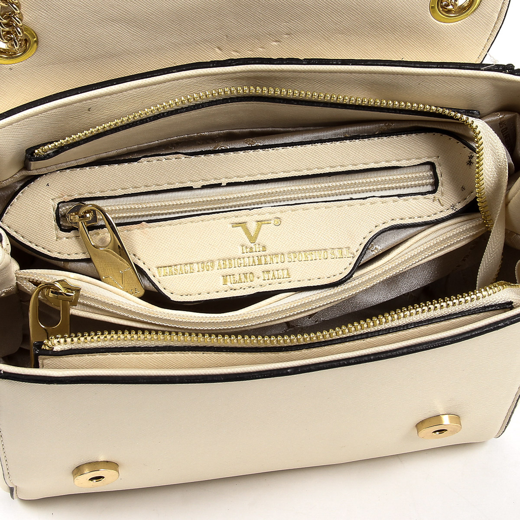 V 1969 Italia Borsa da donna Beige PRISCILLA
