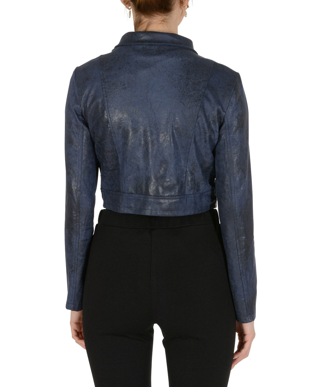 19V69 Italia Giacca Donna Blu Navy CHIODO NAVY BLUE