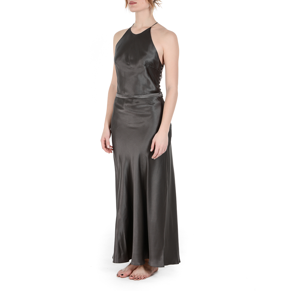 La Perla Top Camicia da notte da donna grigio scuro