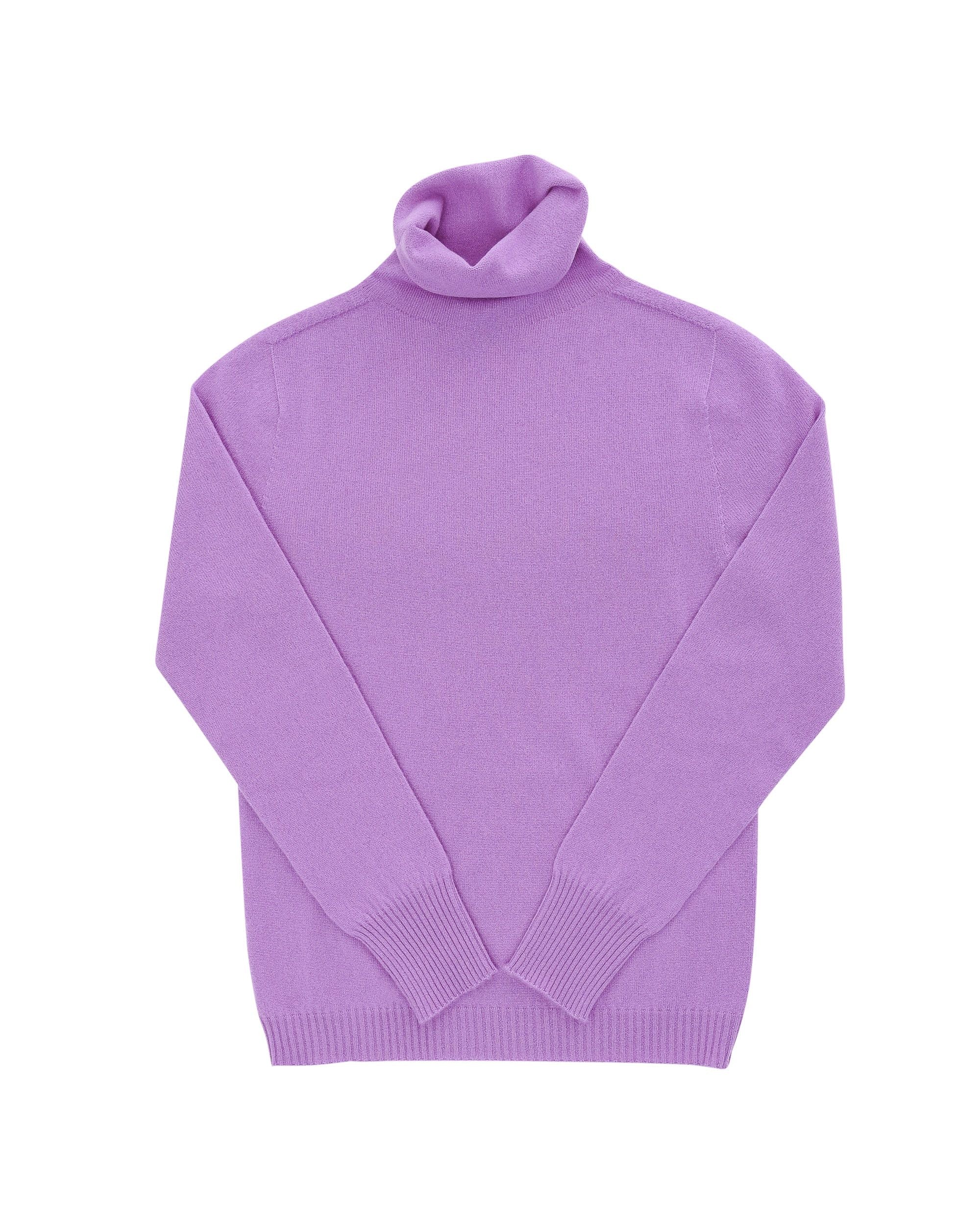 Maglione dolcevita da donna in cashmere Crown of Edinburgh COE 0023 LAVANDA