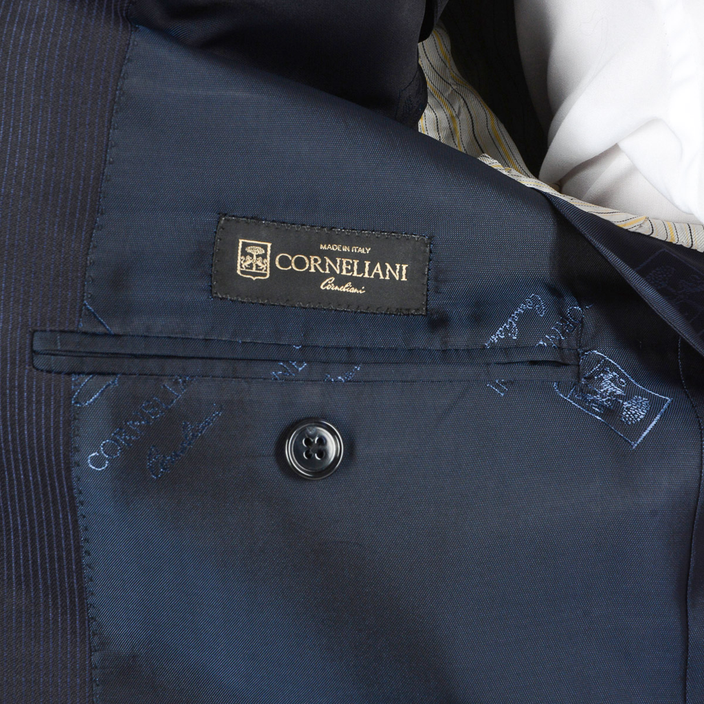 Corneliani Abito da uomo a maniche lunghe grigio scuro Super 120's