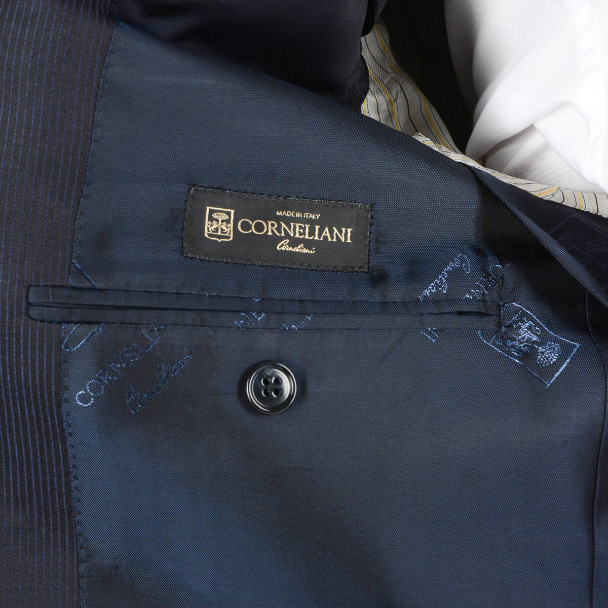 Corneliani Abito da uomo a maniche lunghe grigio scuro Super 120's