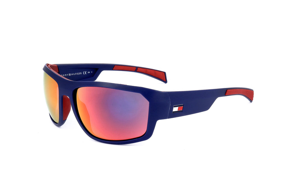 Occhiali da sole da uomo Tommy Hilfiger TH 1722 S WIR 61 16 125 BLU OPACO ROSSO