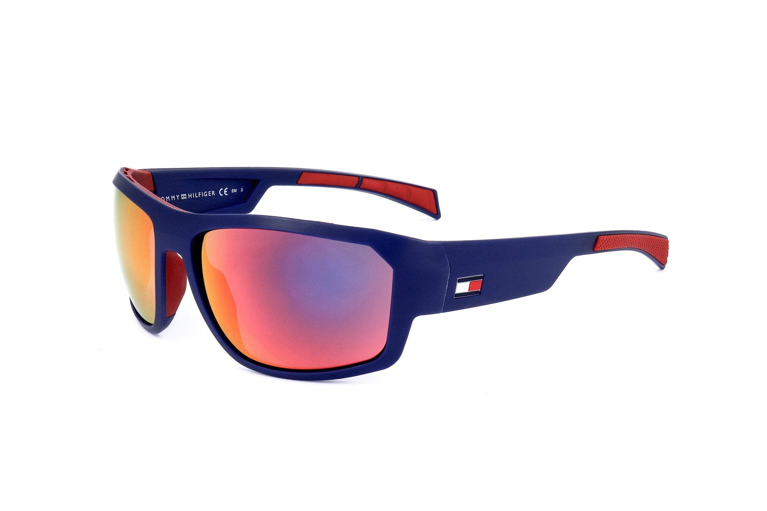 Occhiali da sole da uomo Tommy Hilfiger TH 1722 S WIR 61 16 125 BLU OPACO ROSSO