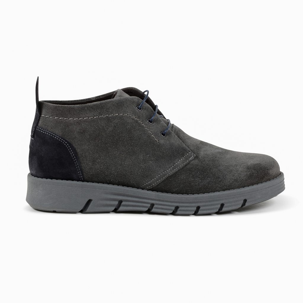 Stivaletto Uomo 19V69 Italia Grigio Blu 930 CAMOSCIO GRIGIO BLU