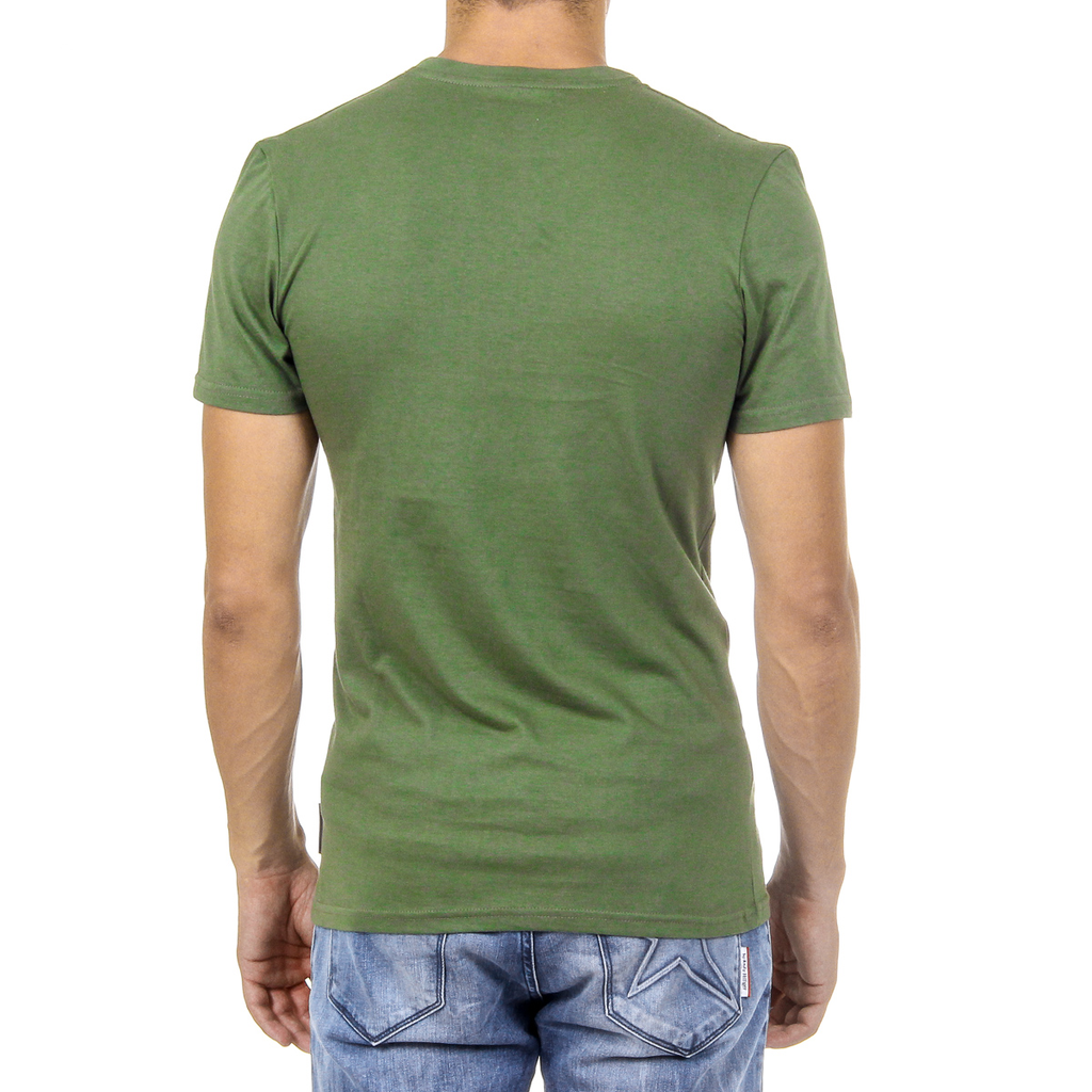 Andrew Charles T-shirt da uomo a maniche corte con scollo rotondo verde KEITA