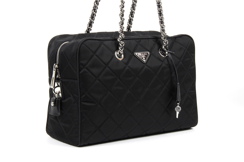 Borsa Prada trapuntata BL0774 Nero Tessuto Impuntu