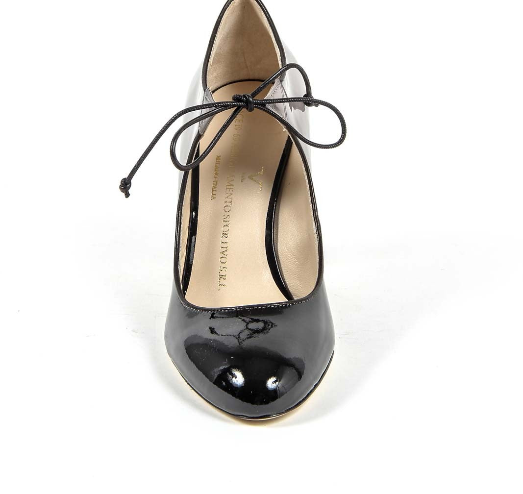 Décolleté con lacci da donna V 1969 Italia 3112338 VERN. SFUMATO NERO-GRIGIO