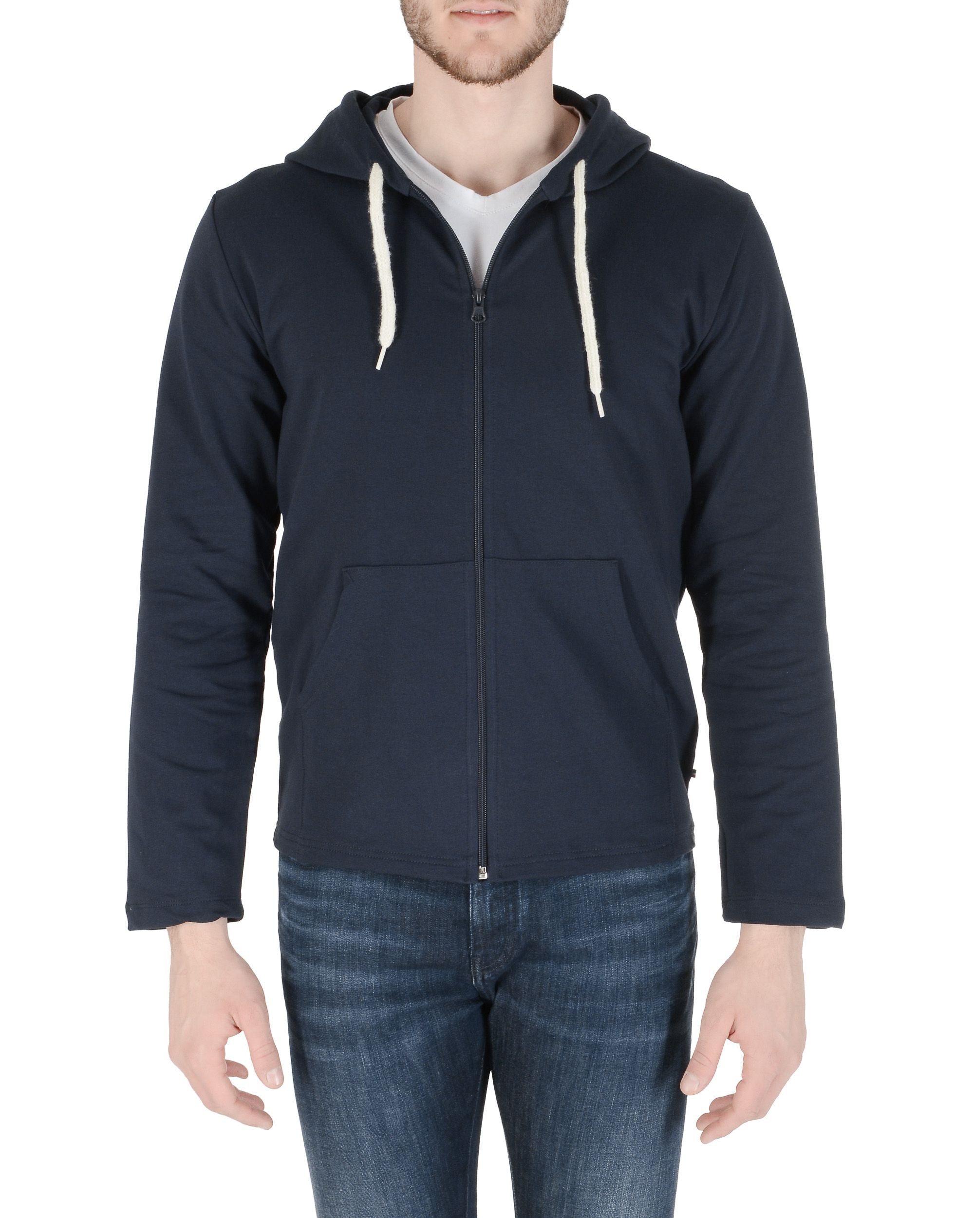 19V69 Italia Felpa con cappuccio da uomo blu navy THOMAS BLU NAVY