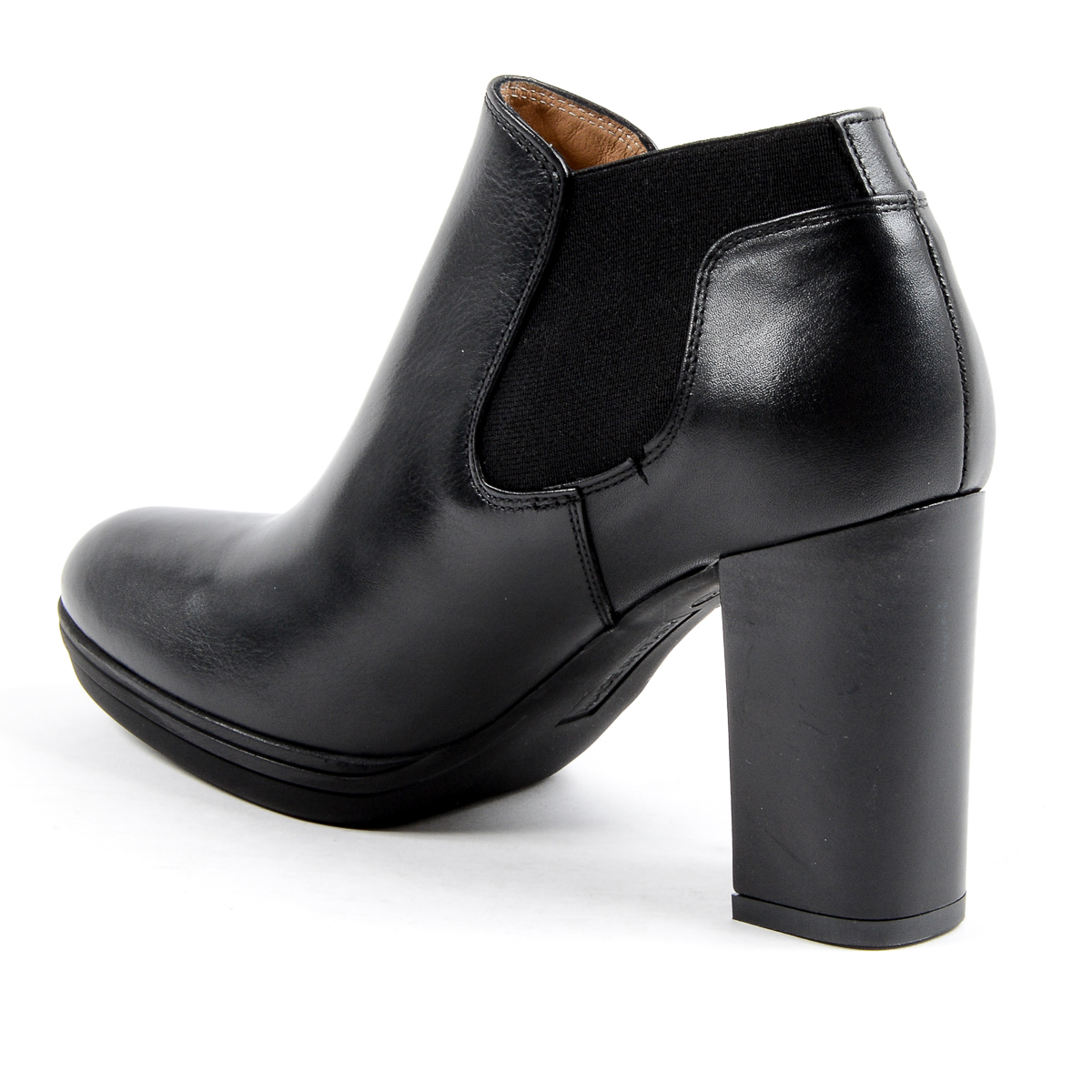 V 1969 Italia Stivaletto con tacco da donna nero GRACY
