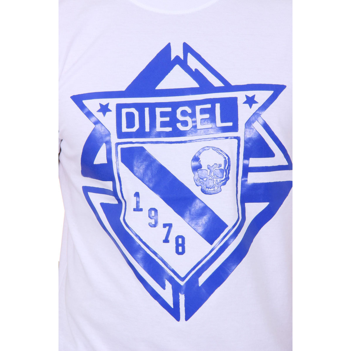 Diesel T-shirt da uomo a maniche corte con scollo rotondo 00SHBZ 0JAHZ 100 T-SCOD