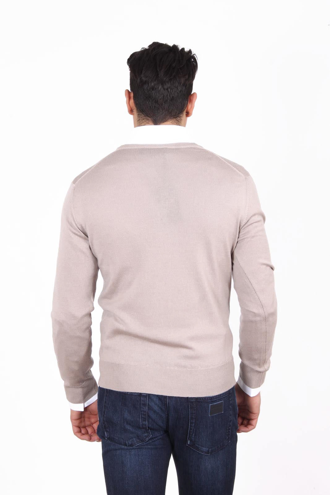 Maglione uomo scollo a V V 1969 Italia 9801 SCOLLO V SABBIA