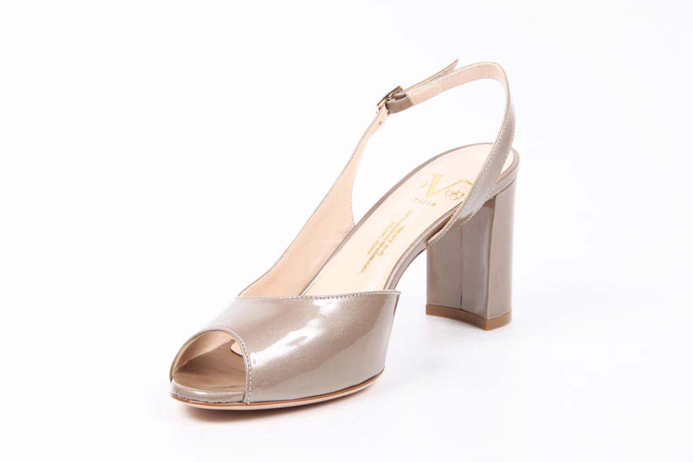 Sandalo Slingback da Donna V 1969 Italia 5605 VAL75 VERNICE BRONZO