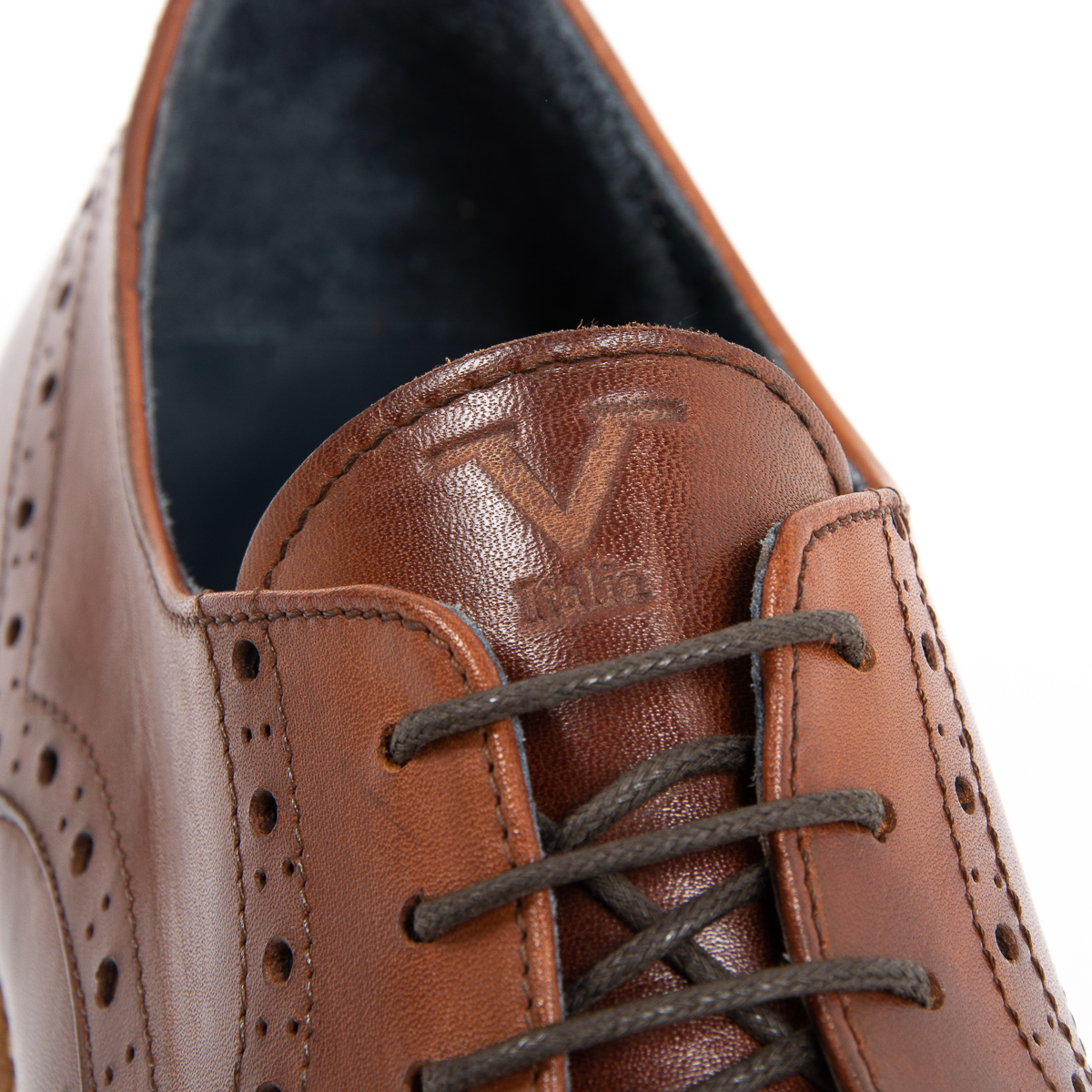 V 1969 Italia Scarpa Brogue da Uomo Marrone VINCENT