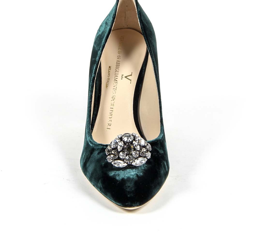 Décolleté da donna V 1969 Italia 3102045 VELLUTO VERDE