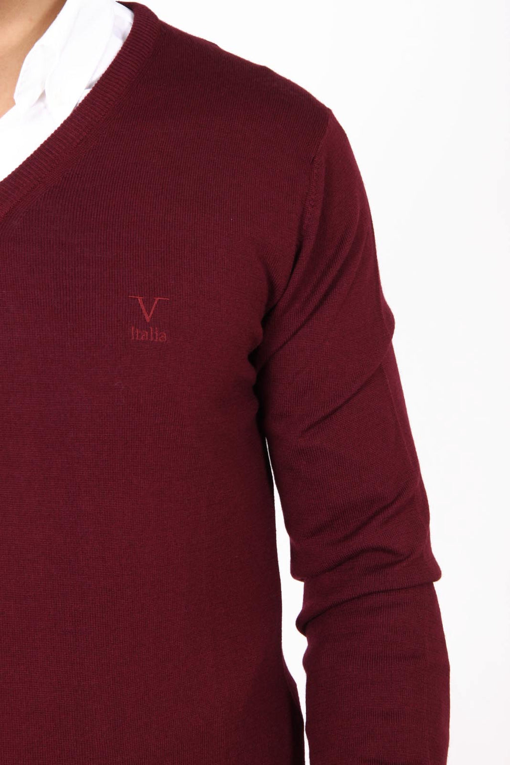 Maglione uomo scollo a V V 1969 Italia 9801 SCOLLO V BORDEAUX