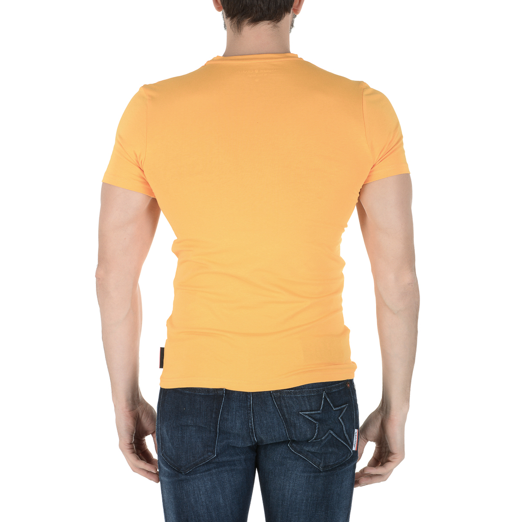 Andrew Charles T-shirt da uomo a maniche corte con scollo rotondo gialla KEITA