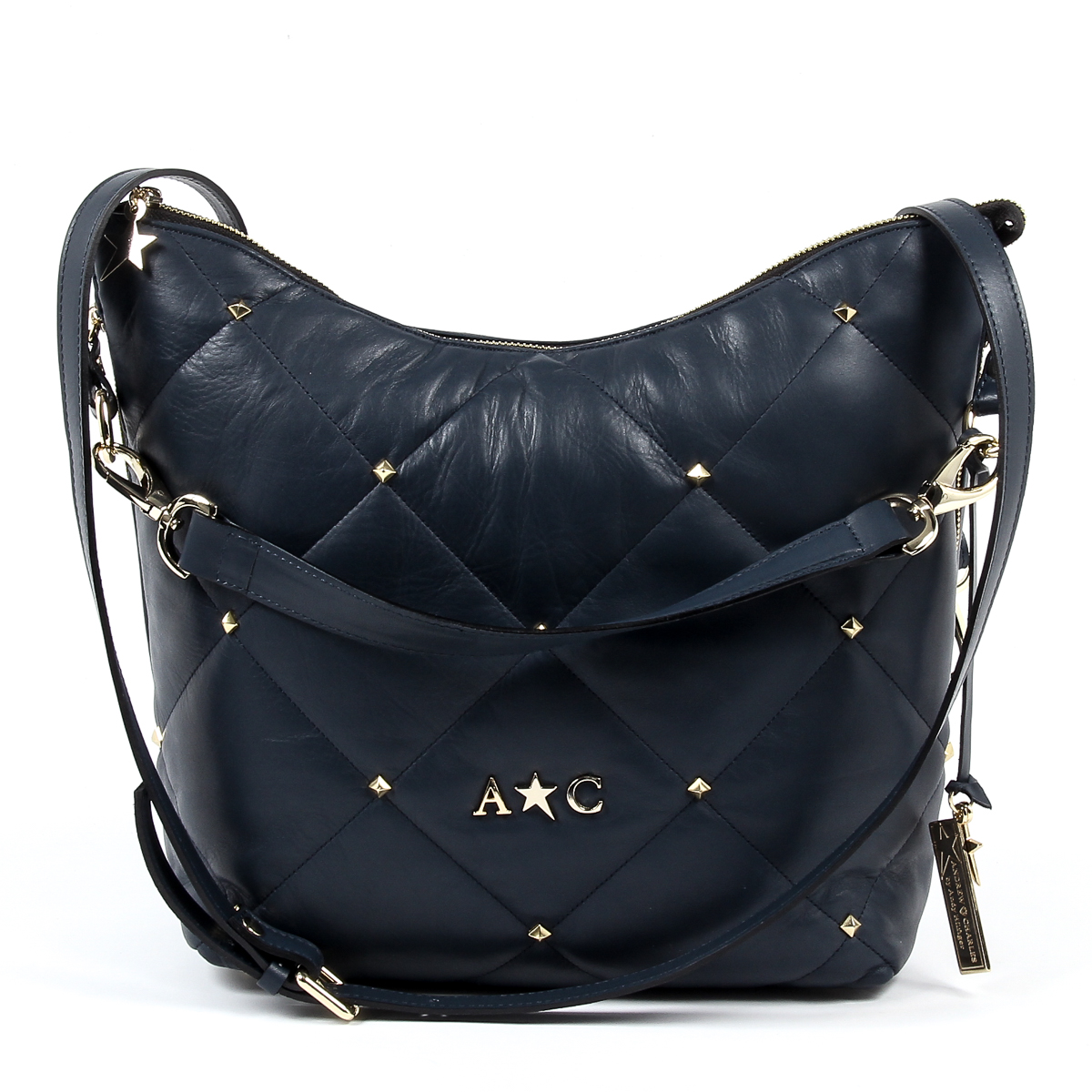 Borsa a mano da donna Andrew Charles blu scuro TESS