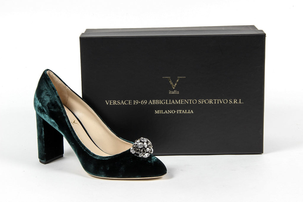 Décolleté da donna V 1969 Italia 3102045 VELLUTO VERDE