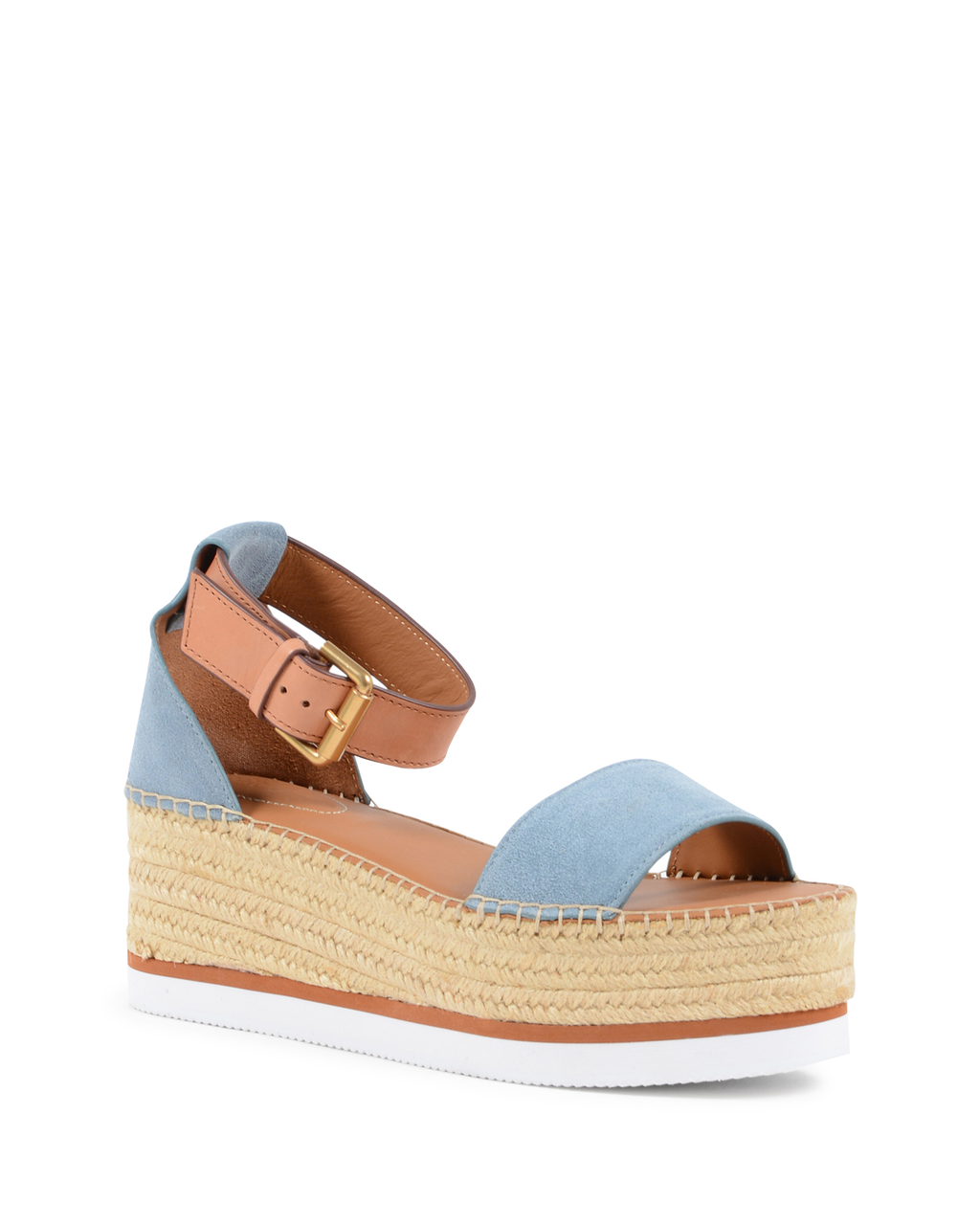 ChloÃ¨ Sandalo con plateau da donna azzurro SB32201A NUVOLA SIERRA