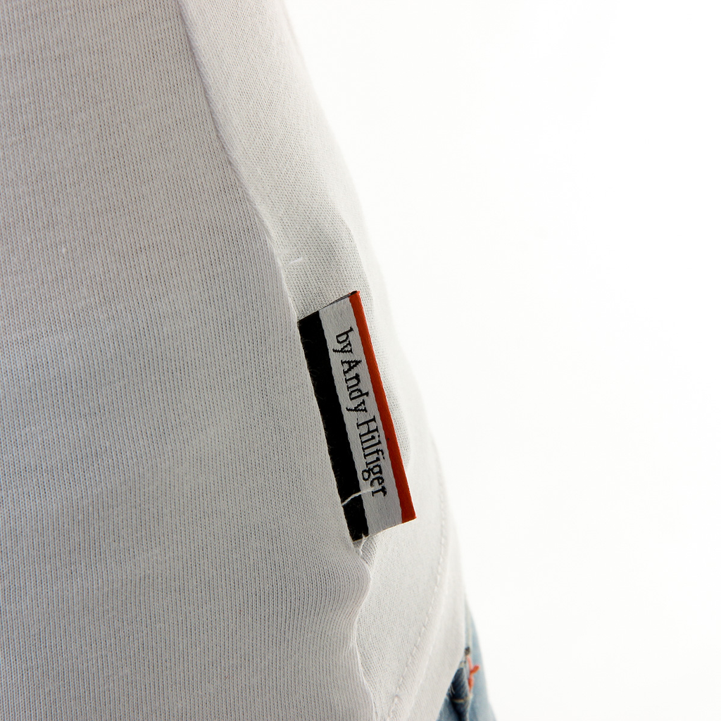 Andrew Charles T-shirt da donna a maniche corte con scollo a V, bianca TAPIWA