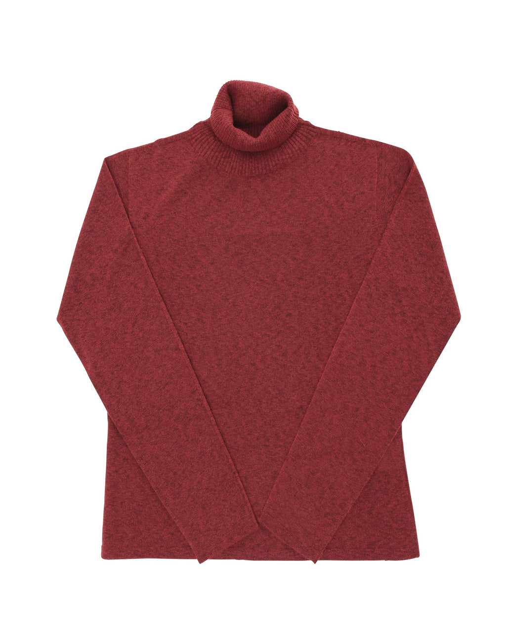 Maglione dolcevita da donna in cashmere Crown of Edinburgh COE 0020 ROSSO SCURO