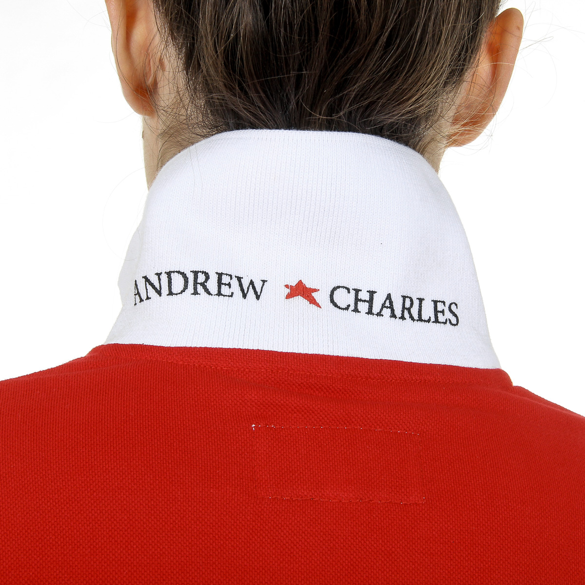 Andrew Charles Polo da donna a maniche corte rossa NIA