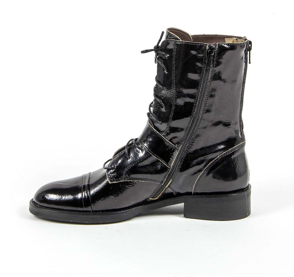 Stivaletto corto da donna V 1969 Italia S03 VERNICE NERO