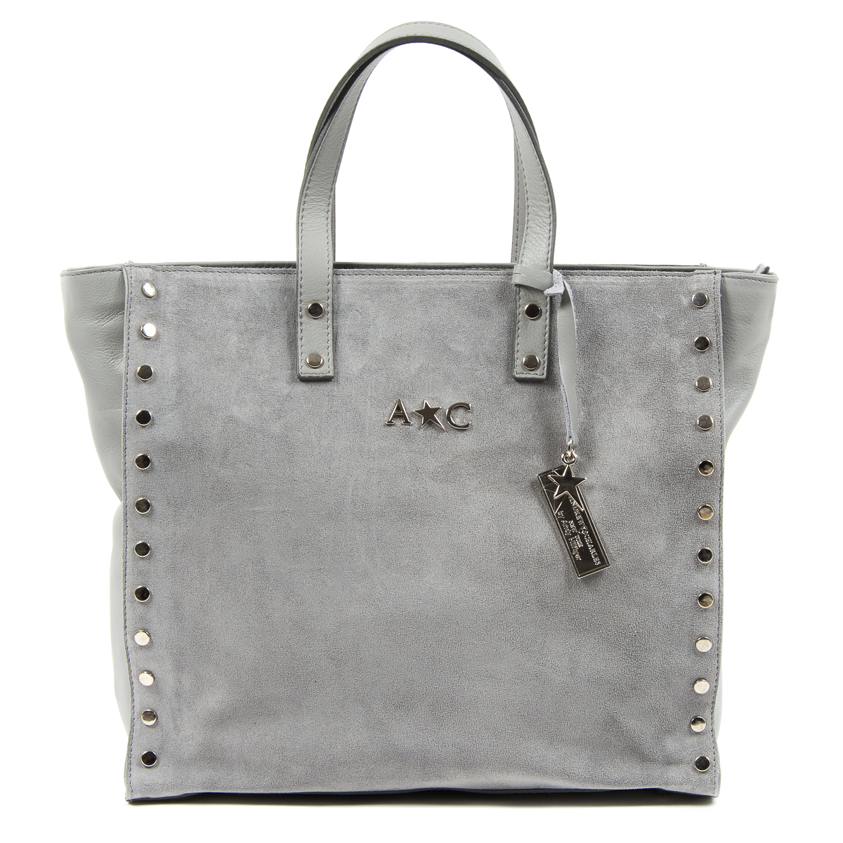 Borsa a mano da donna Andrew Charles grigia JENNER