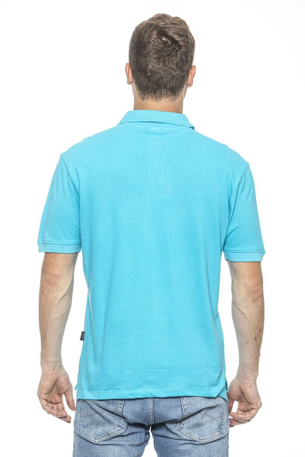 Polo Uomo 19V69 Italia Azzurro RICAMO TURCHESE