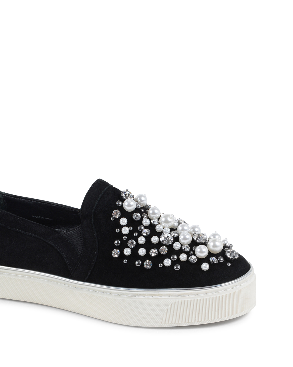 Stuart Weitzman Sneaker Slip On da donna nere DECOR