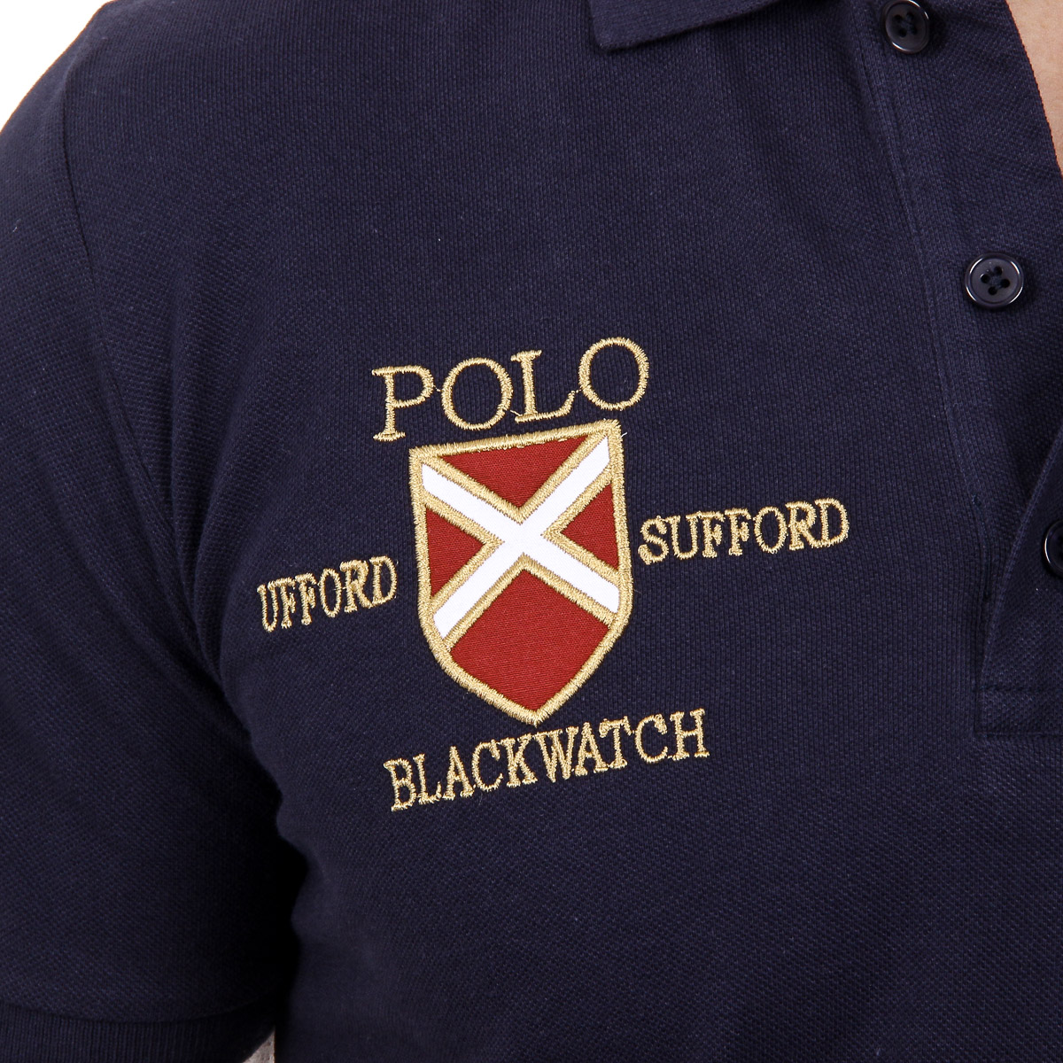 Polo da uomo a maniche corte Ufford & Suffolk Polo Club US007 BLU NAVY