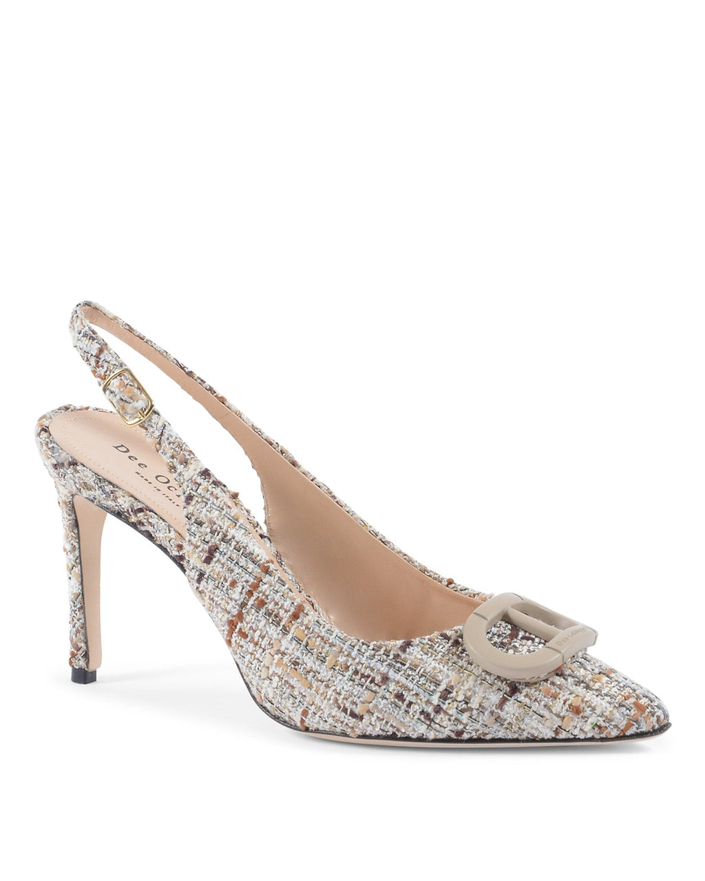 Slinky Boucle Slingback - Marrone