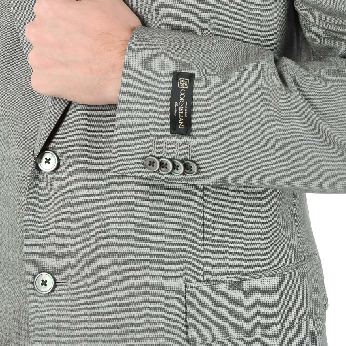 Abito uomo Corneliani maniche lunghe grigio Super 160's