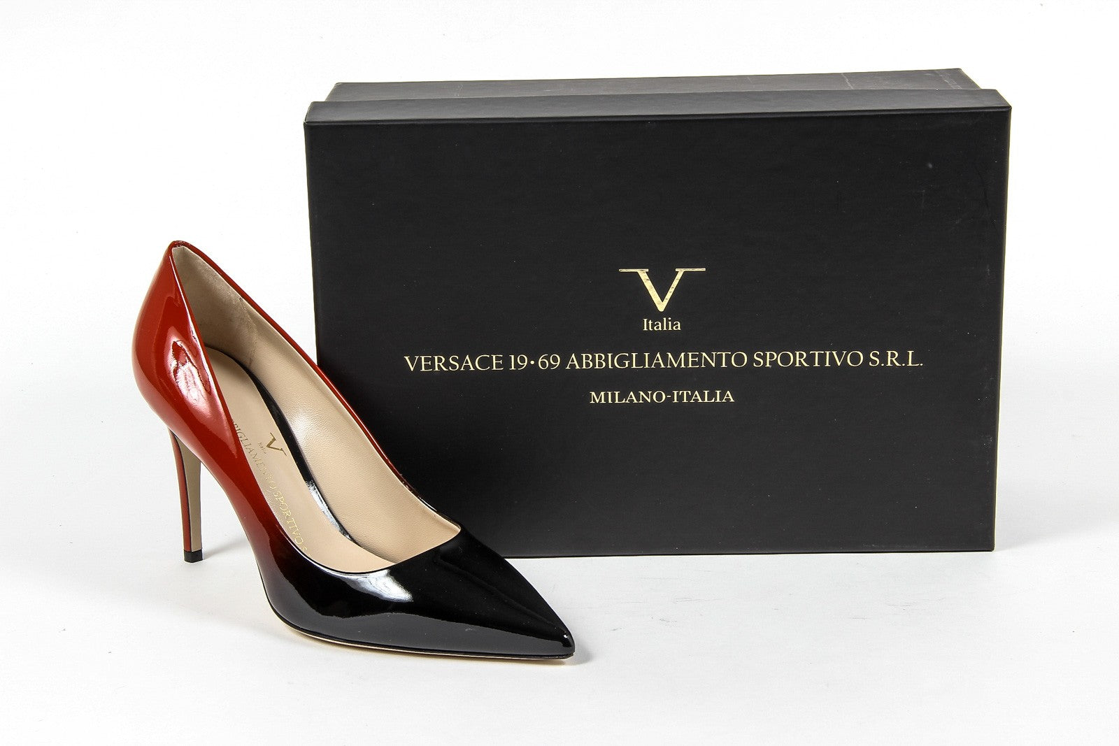 Décolleté da donna V 1969 Italia 3104091 VERN. SFUMATO NERO-ROSSO