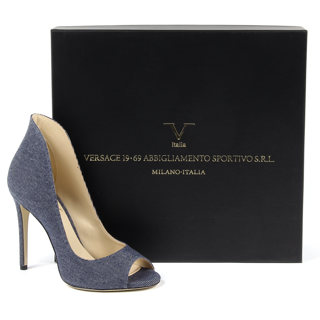 V 1969 Italia Womens Pump Open Toe Denim STELLA