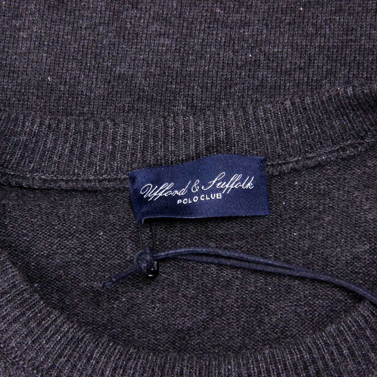 Maglione da uomo Ufford & Suffolk Polo Club a maniche lunghe con scollo rotondo PULLRUS100 ANTRACITE