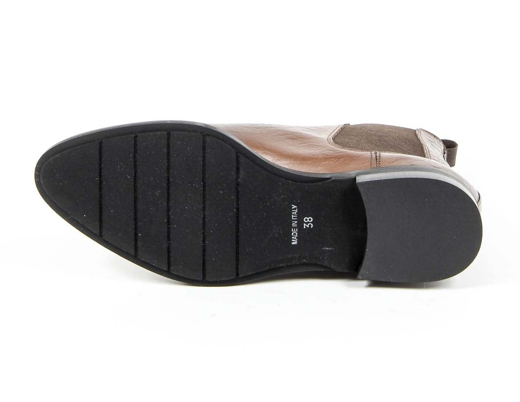 Stivaletto Donna V 1969 Italia B1578 COCCO CUOIO