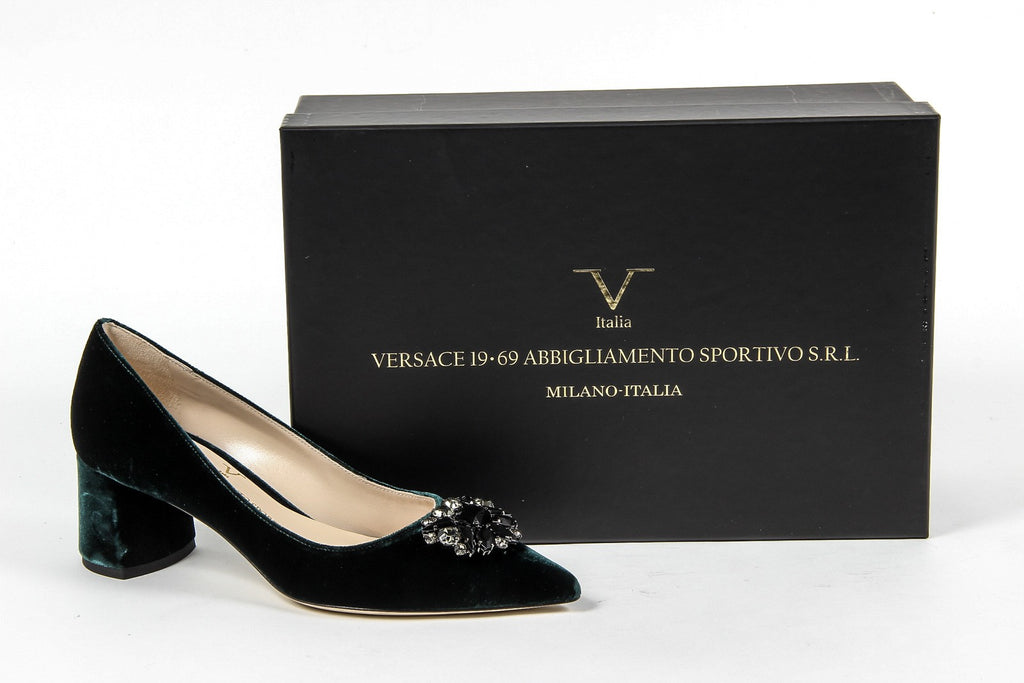 Décolleté da donna V 1969 Italia 3109244 VELLUTO VERDE