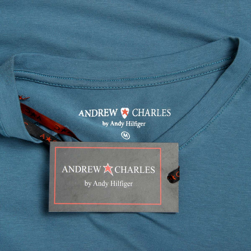 Andrew Charles Maglietta da uomo a maniche corte con scollo a V, verde KENAN