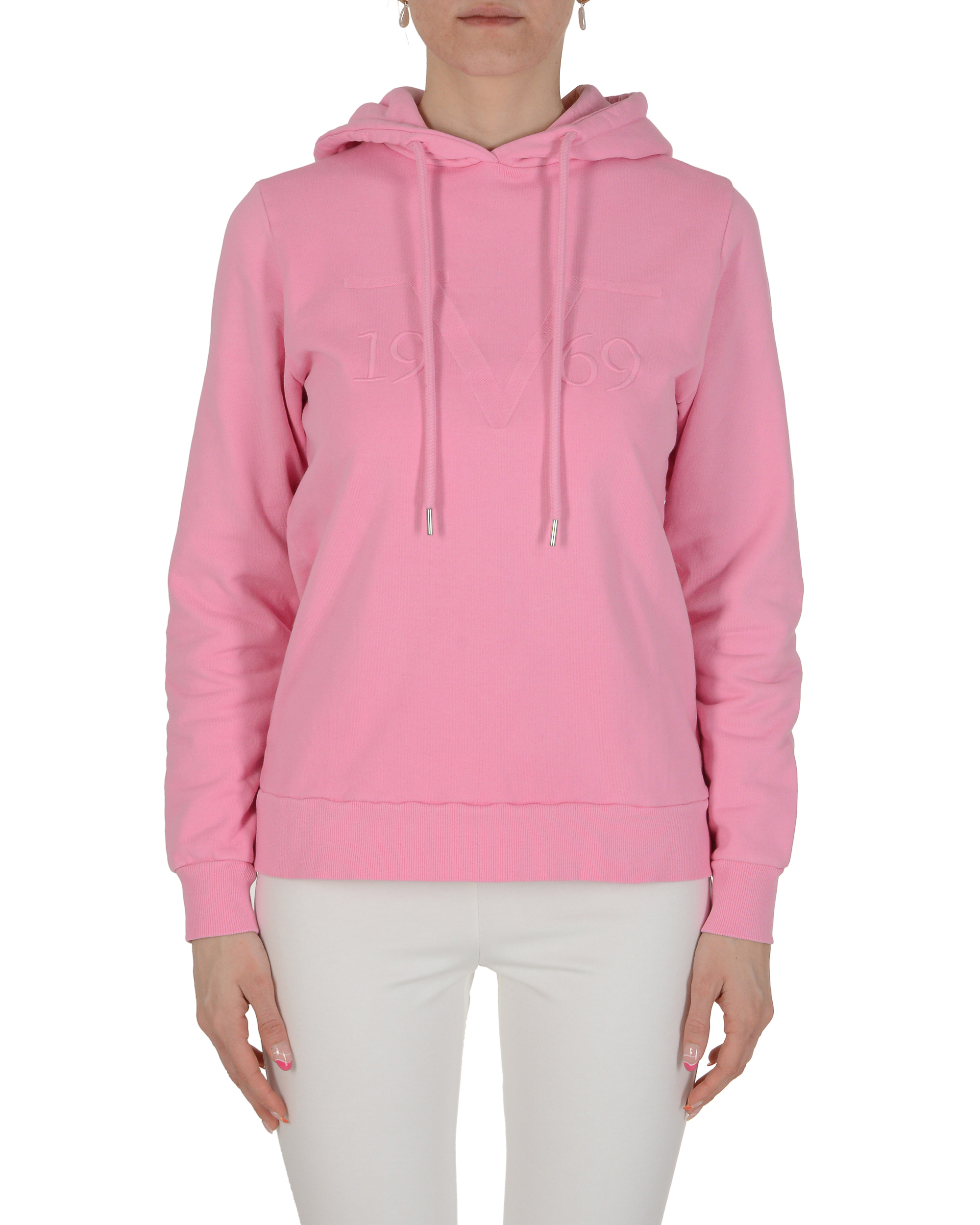 19V69 Italia Felpa con cappuccio da donna rosa BARBARA PINK