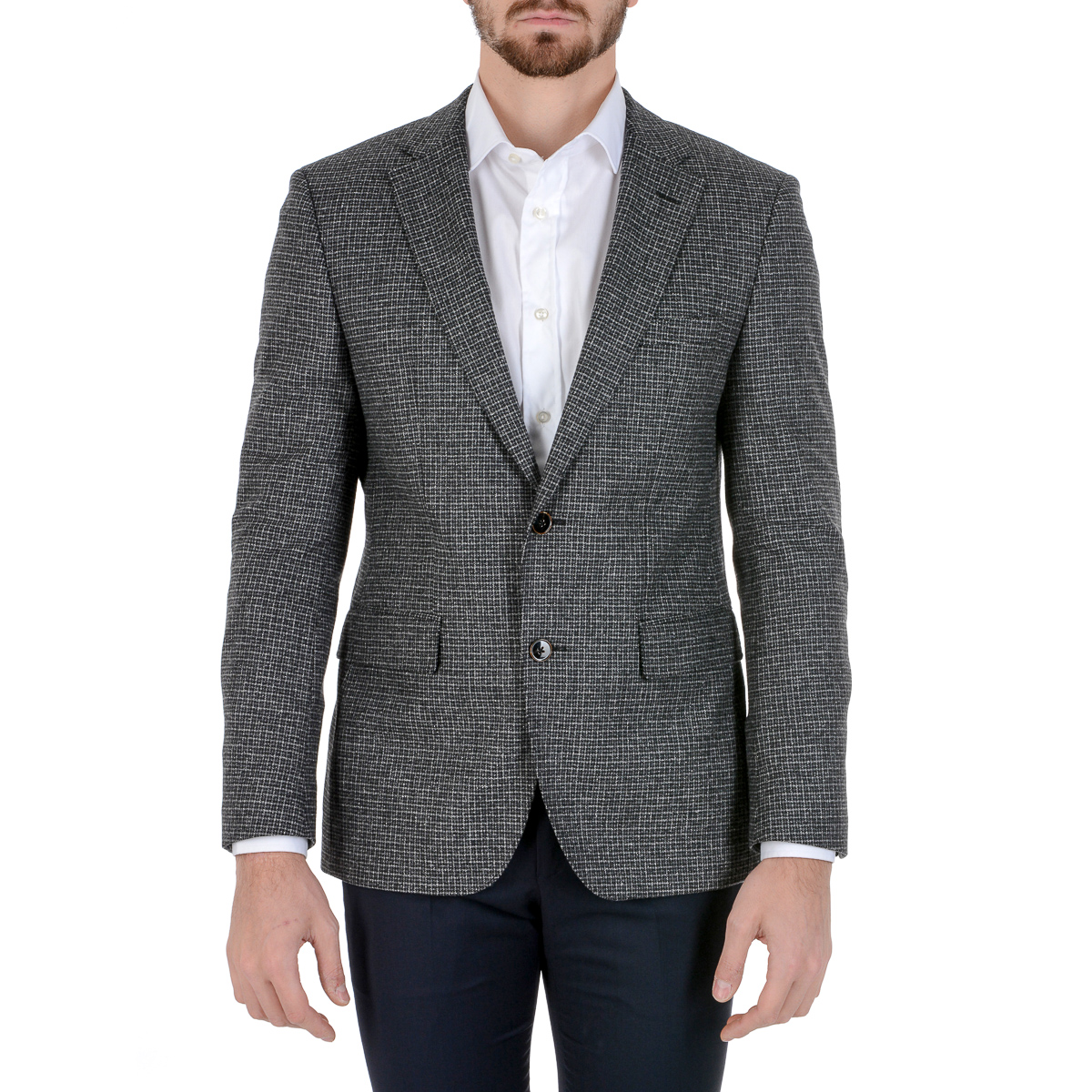 Giacca da uomo Hugo Boss a maniche lunghe grigia JAYDEN