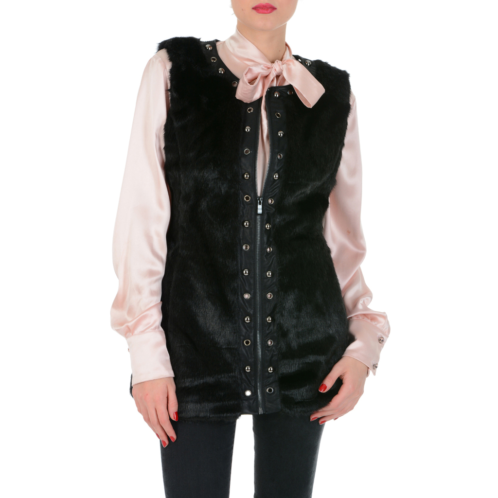 V 1969 Italia Gilet da donna senza maniche nero VERONICA