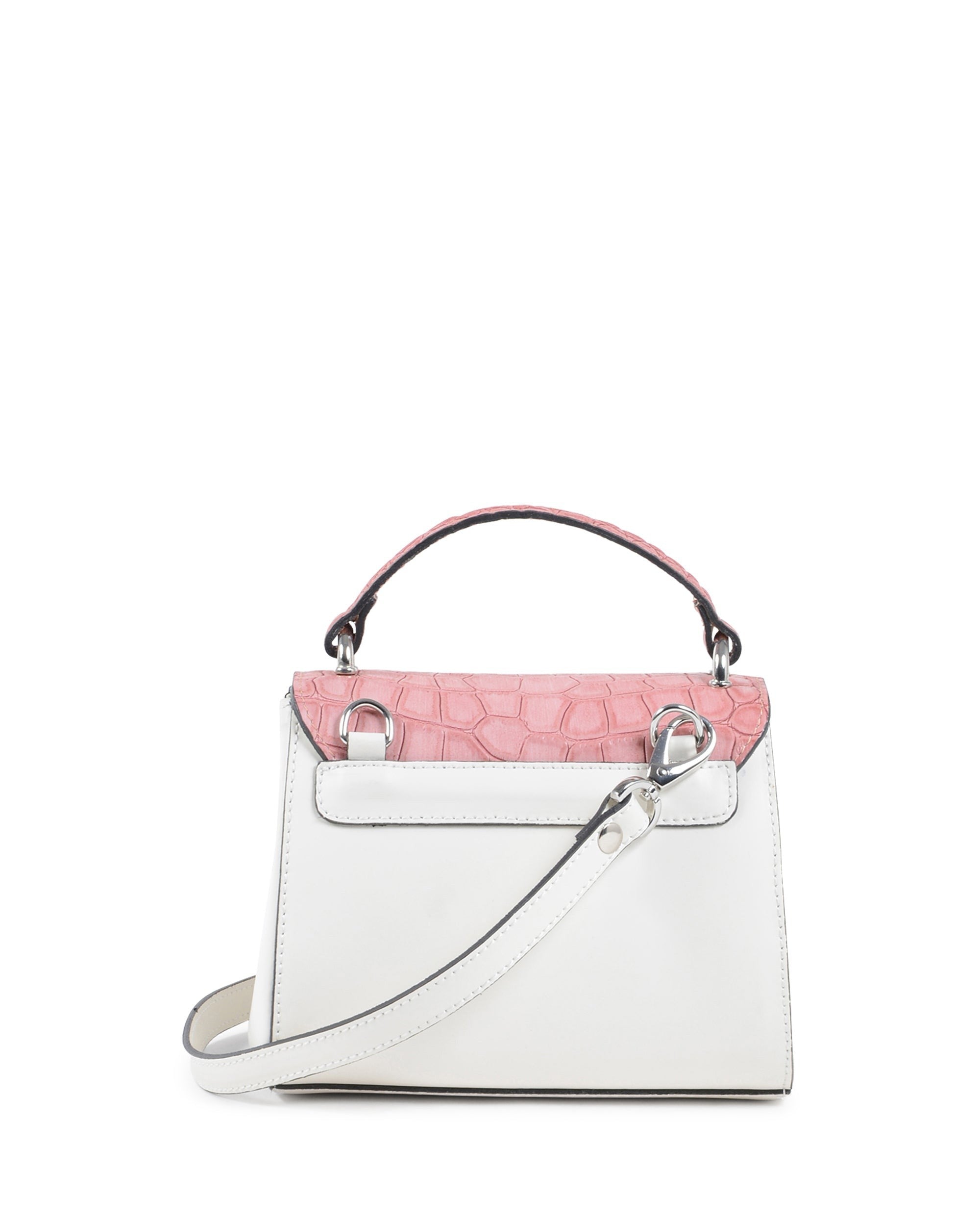 Portofino Cocco Small Crossbody - Bianco Rosa