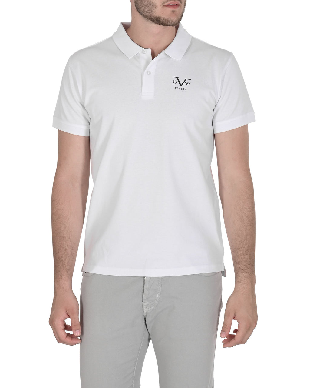 19V69 Italia Polo Uomo VSC1MPL01 BIANCO